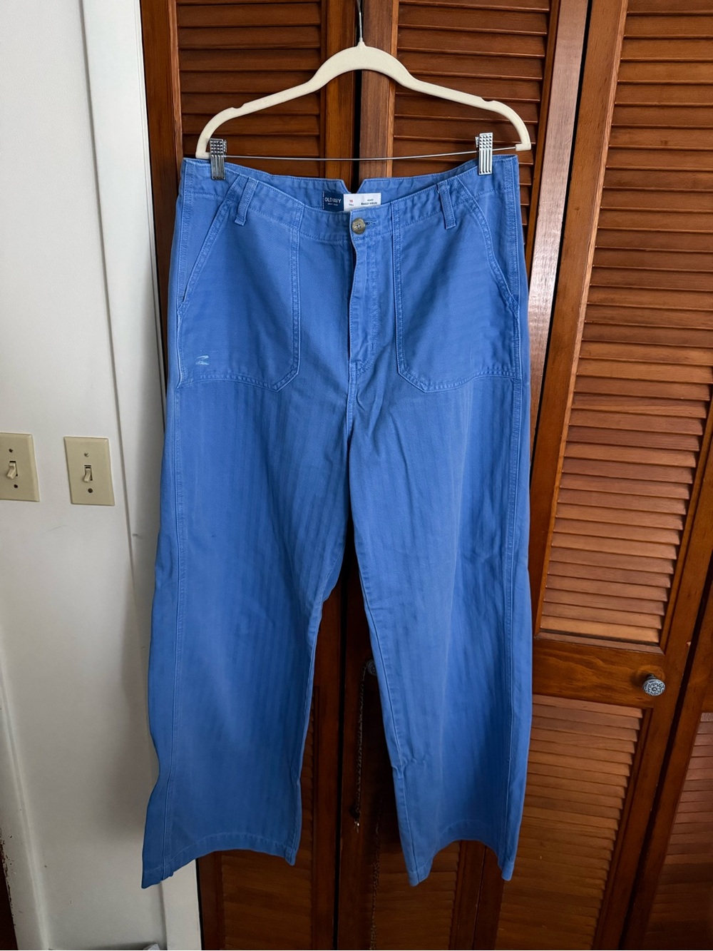 Old Navy High Rise Baggy Wide Leg Pants Size 16 Tall Blue
